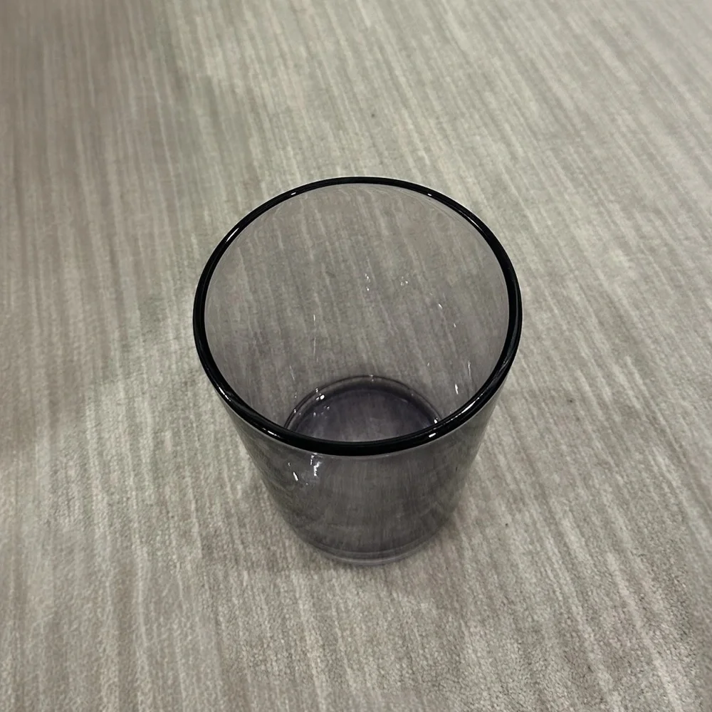 6.5” translucent blue tapered glass vase